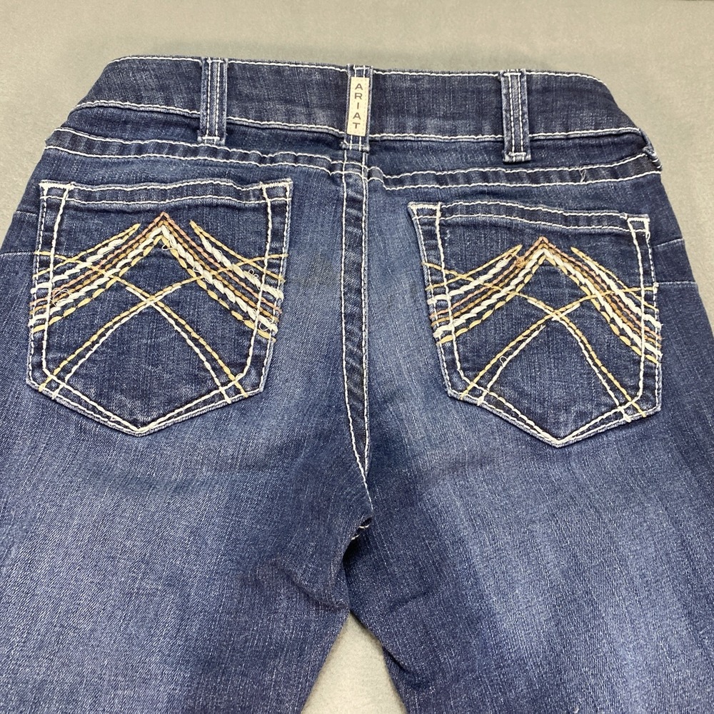 Ariat Womens Jeans Embroidered Pockets 30R (US 10-12) Medium Dark Wash Western - Picture 9 of 9